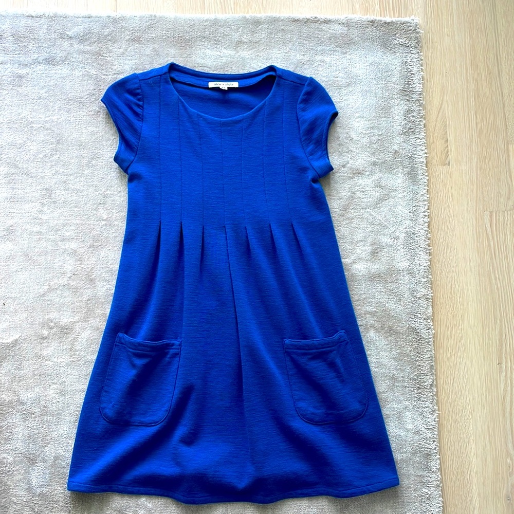 Alice & Olivia blue mini dress